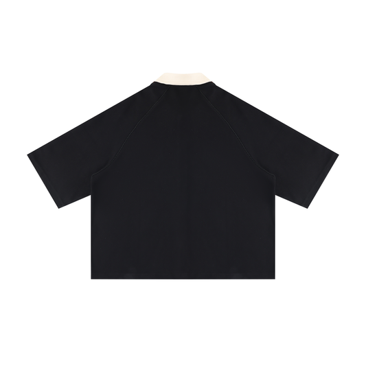 Unisex Color Block Boxy Short Sleeve Shirt