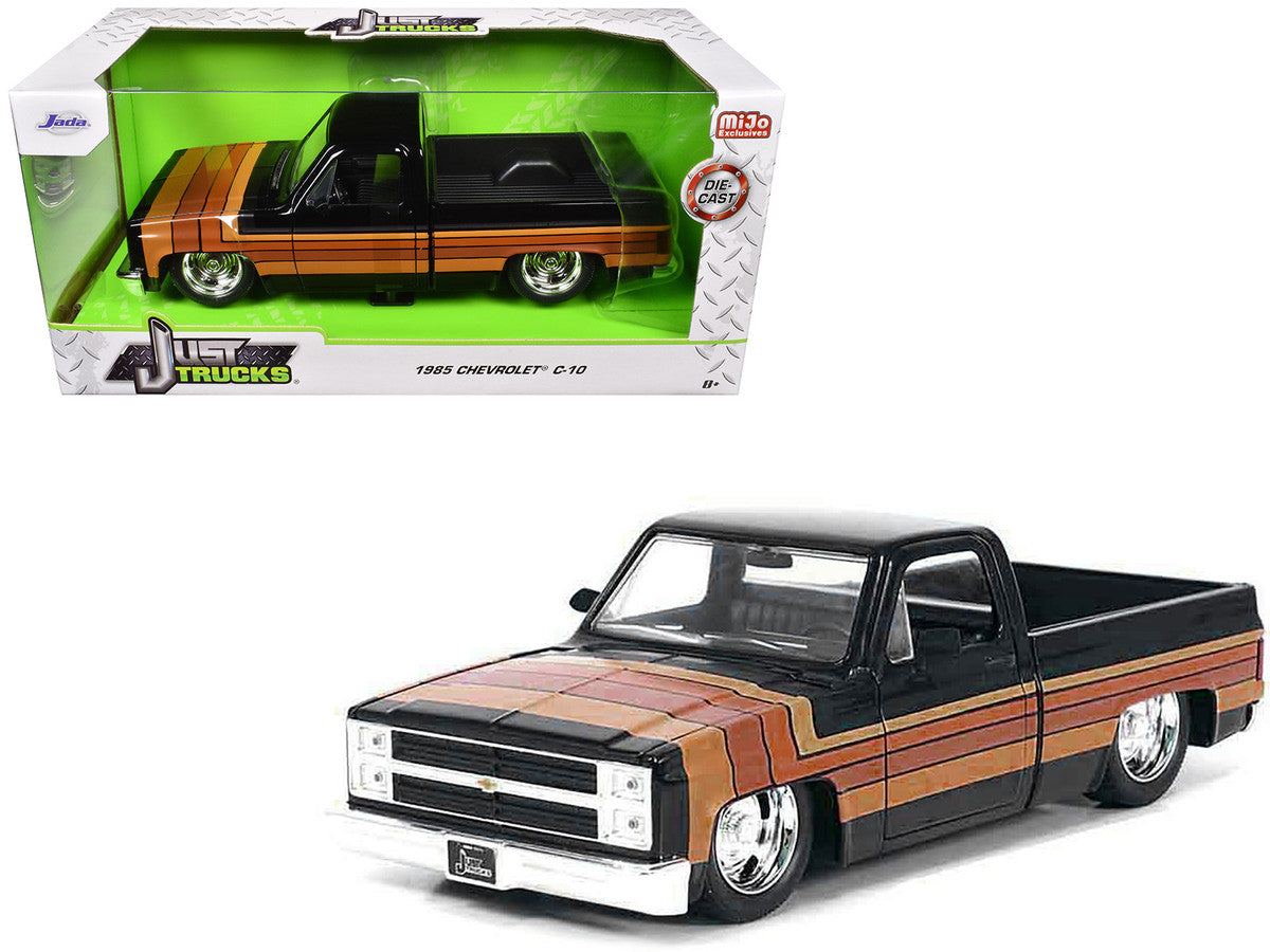 1985 Chevrolet C10 Pickup Truck 1:24 Diecast Model with GM Rally Wheels by Jada