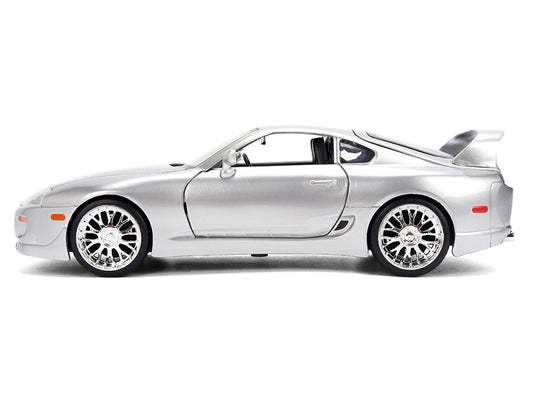 1995 Toyota Supra 1:24 Diecast Model Car, Silver Metallic by Jada