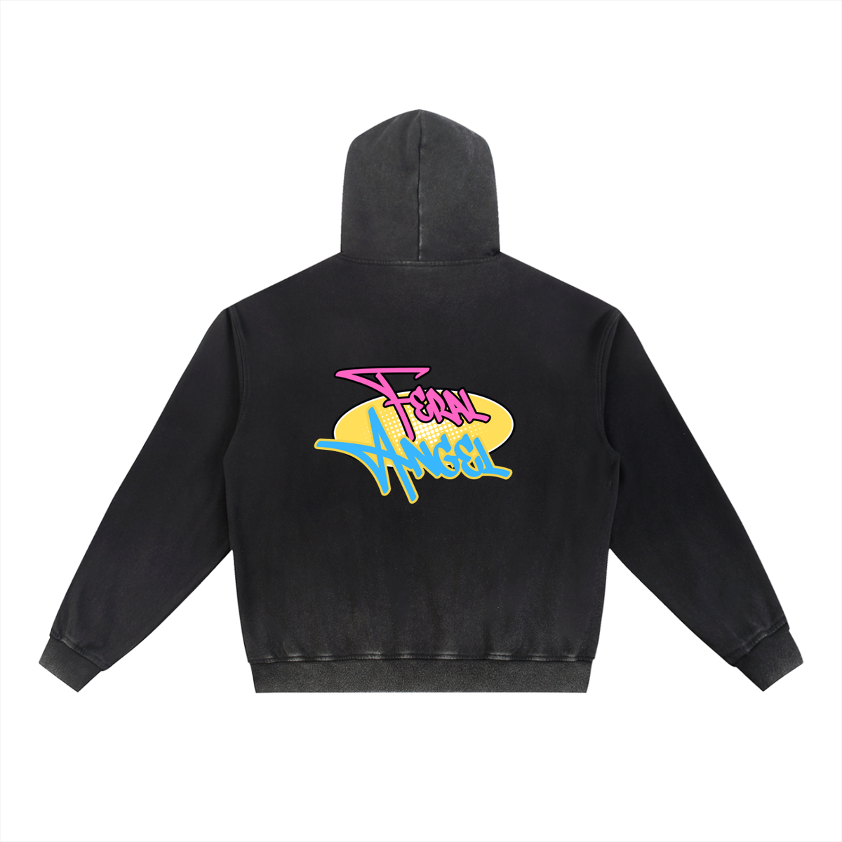 Vintage Washed Gradient Fleece Hoodie