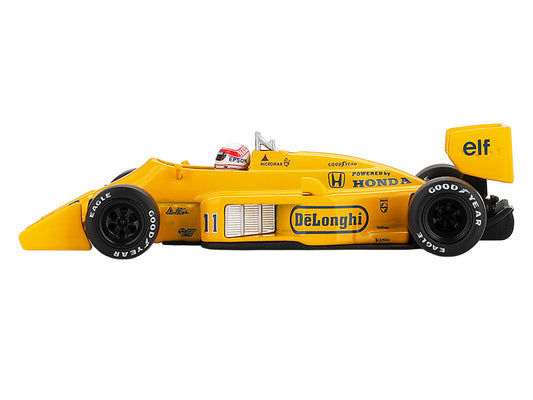 Lotus 99T #11 Satoru Nakajima Formula One F1 "Monaco GP" (1987) with Driver Figure Limited Edition 1/64 Diecast Model Car by Mini GT-1