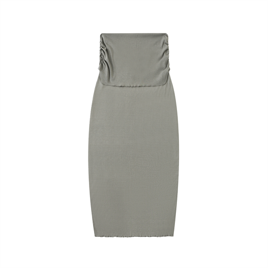 Jazzy Jumble Women's Dyed Washed Straight Hip-Hugging Slim Maxi Skirt
