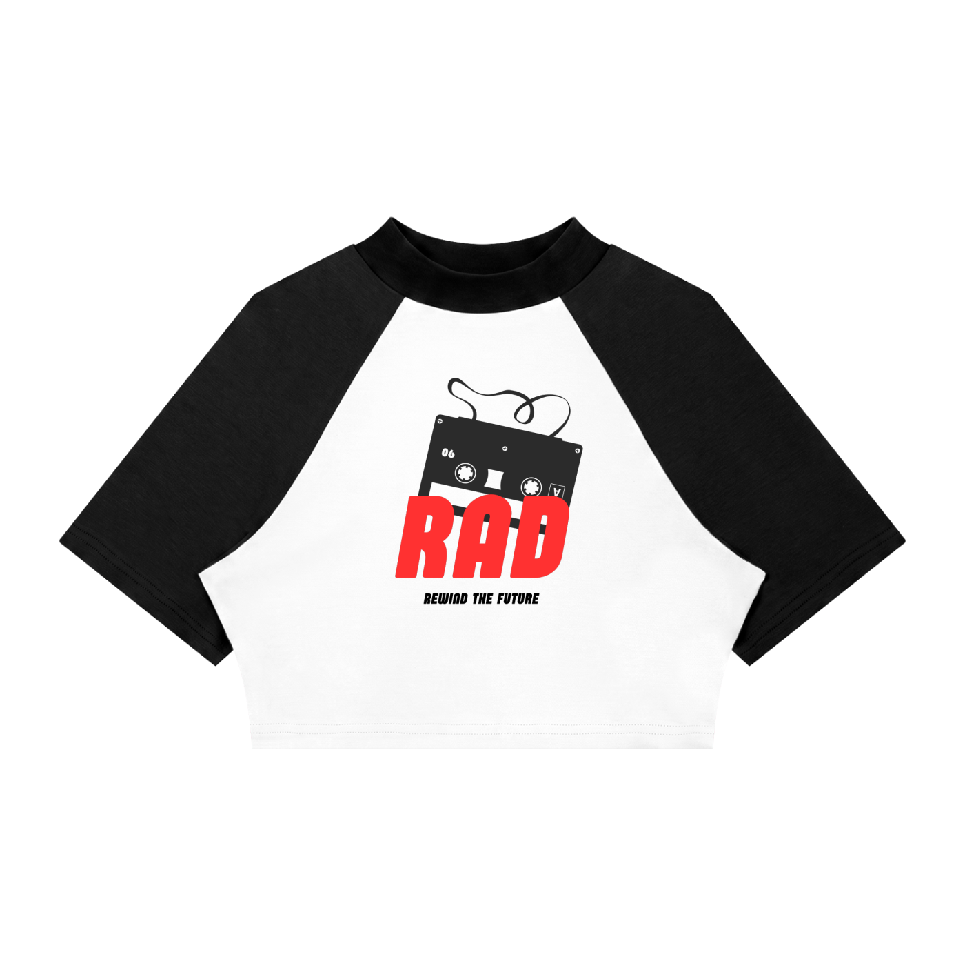 Women’s Color Block Raglan Crop T-Shirt