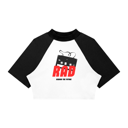 Women’s Color Block Raglan Crop T-Shirt