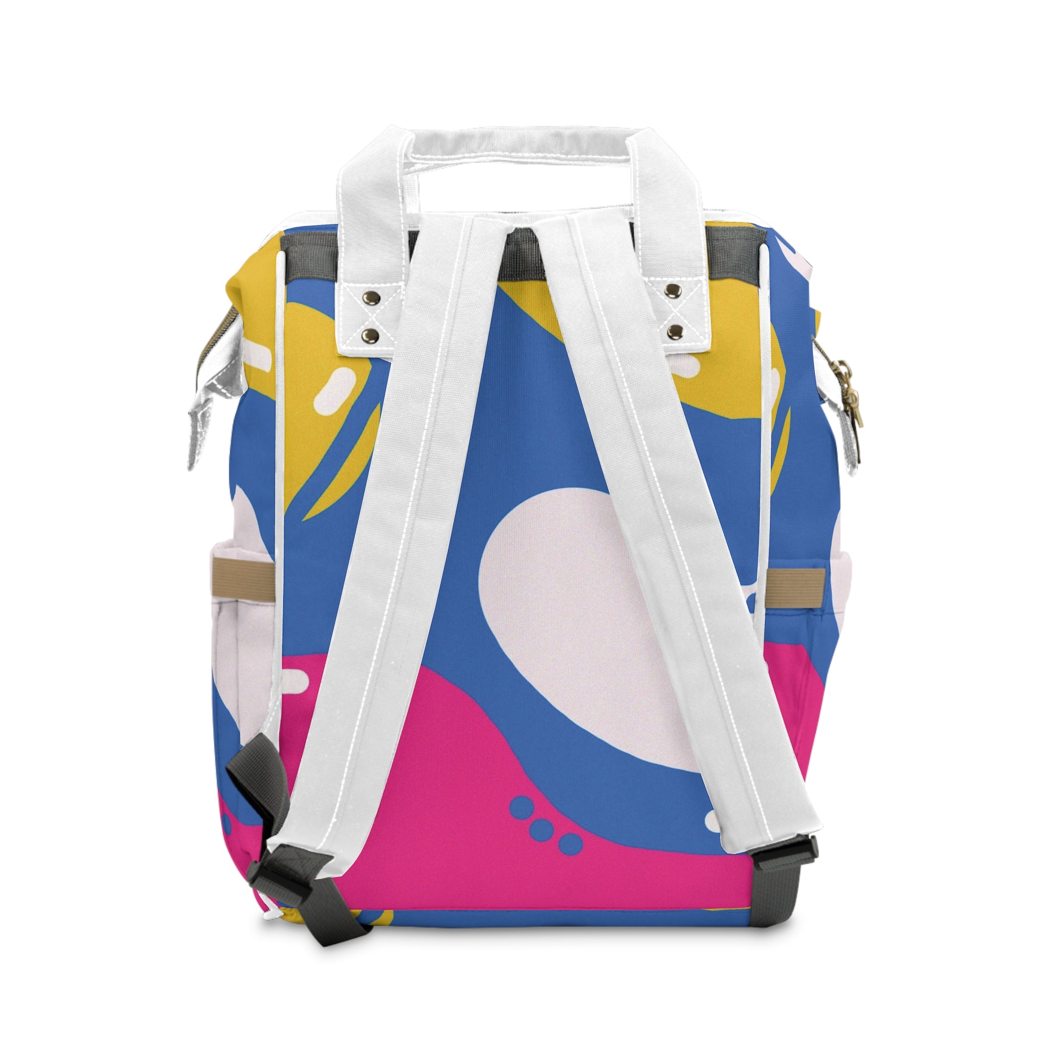 Colorful 'Wack!' Multifunctional Diaper Backpack — Stylish Parent Tote with Changing Pad