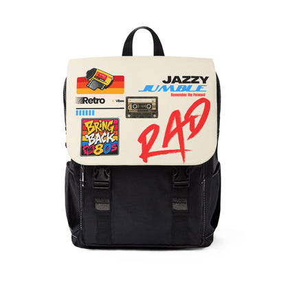 Retro 80s Patch Backpack – 'Bring Back the 80s' Casual Shoulder Bag