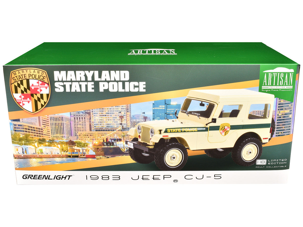 1983 Jeep CJ-5 Maryland State Police Diecast Model Car 1/18 Scale-2