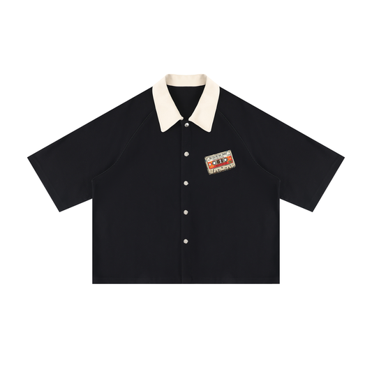 Unisex Color Block Boxy Short Sleeve Shirt