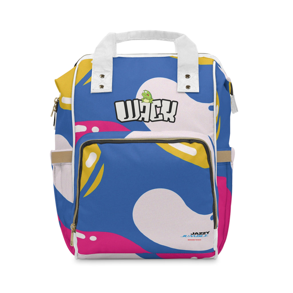 Colorful 'Wack!' Multifunctional Diaper Backpack — Stylish Parent Tote with Changing Pad
