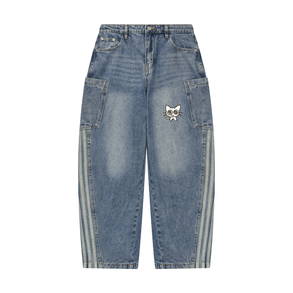 Women's Vintage Wash Barrel Leg Jeans