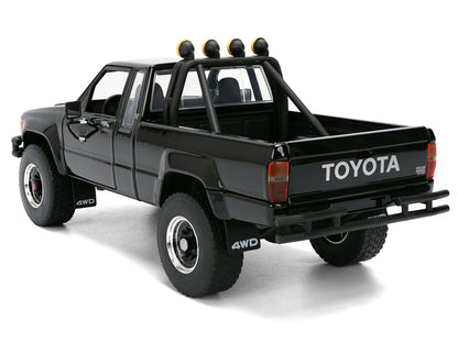 1985 Toyota SR5 Pickup Truck Black with Marty's Skateboard "Back to the Future" (1985) Movie "Hollywood Rides" Series 1/24 Diecast Model Car by Jada