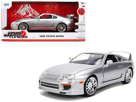 1995 Toyota Supra 1:24 Diecast Model Car, Silver Metallic by Jada