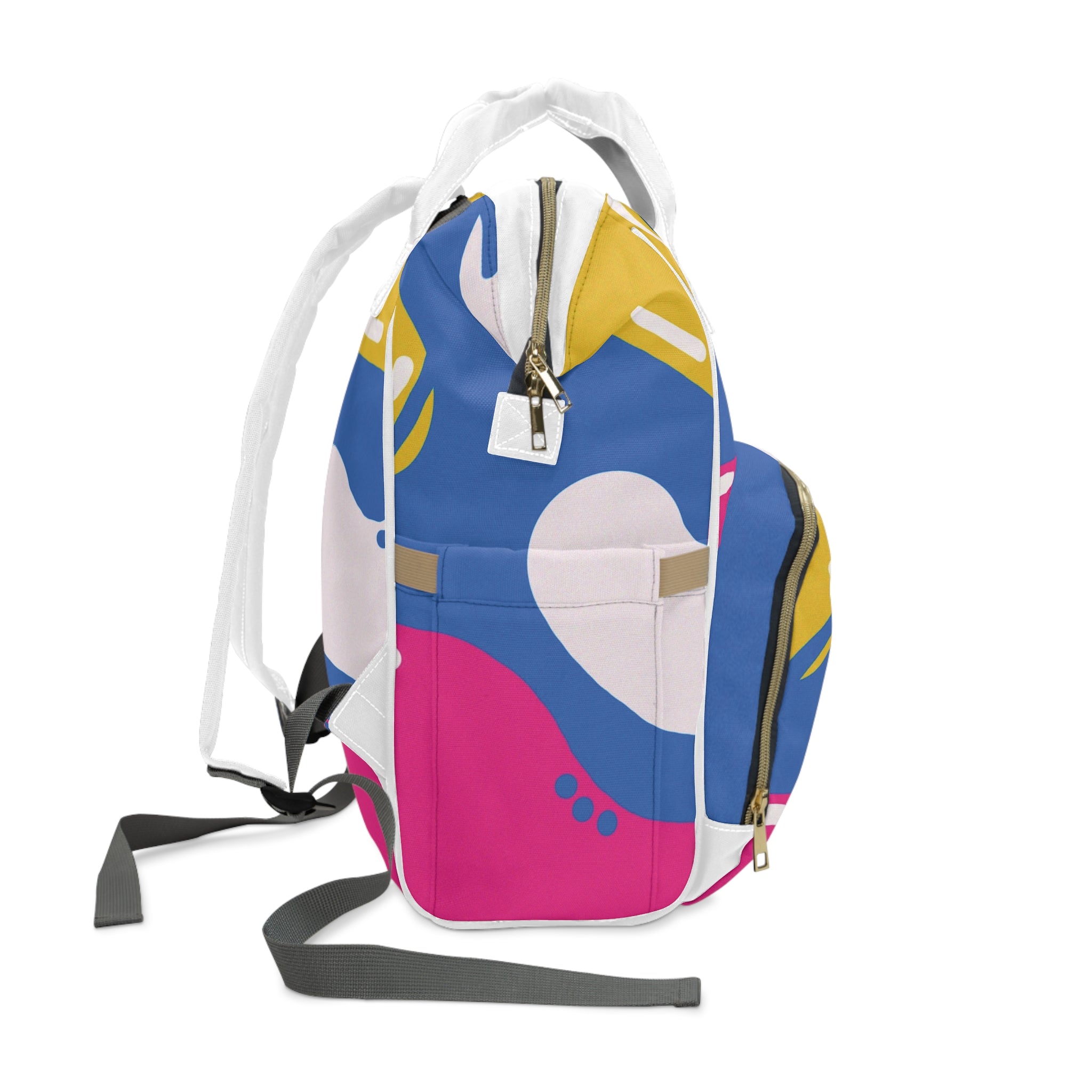 Colorful 'Wack!' Multifunctional Diaper Backpack — Stylish Parent Tote with Changing Pad