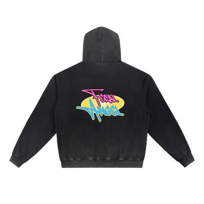 Vintage Washed Gradient Fleece Hoodie