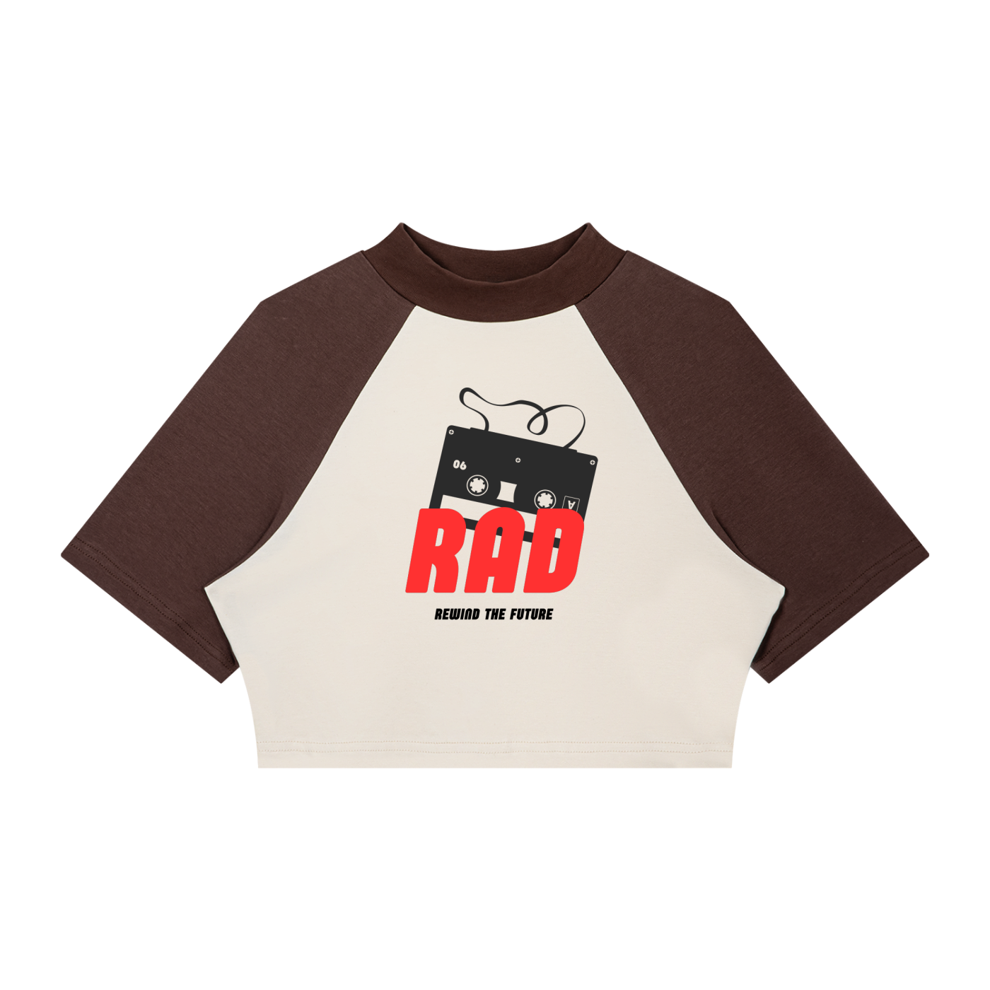 Women’s Color Block Raglan Crop T-Shirt