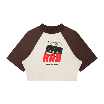 Women’s Color Block Raglan Crop T-Shirt