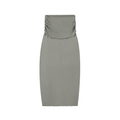 Dyed Washed Straight Hip-Hugging Slim Maxi Skirt