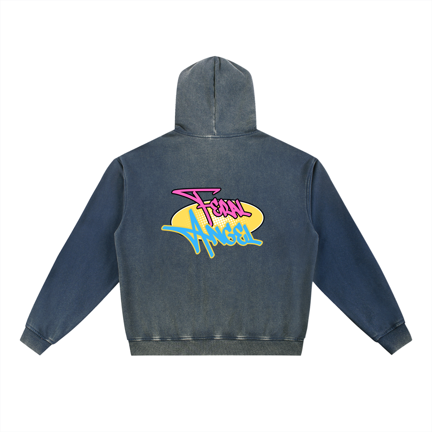 Vintage Washed Gradient Fleece Hoodie