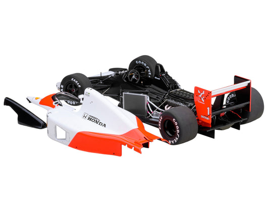McLaren Honda MP4/6 #1 Ayrton Senna 2nd Place Formula One F1 Japanese GP (1991) (without McLaren Logo) 1/18 Model Car by Autoart-0