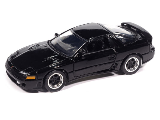 1993 Mitsubishi 3000GT VR-4 Albany Black Pearl "Import Legends" Series 1/64 Diecast Model Car by Auto World-1