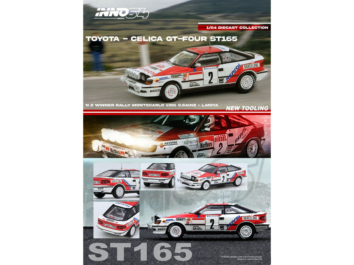 Toyota Celica GT-Four (ST165) #2 Carlos Sainz - Luis Moya Winner "Rally Monte Carlo" (1991) 1/64 Diecast Model Car by Inno Models