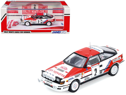 Toyota Celica GT-Four (ST165) #2 Carlos Sainz - Luis Moya Winner "Rally Monte Carlo" (1991) 1/64 Diecast Model Car by Inno Models-0