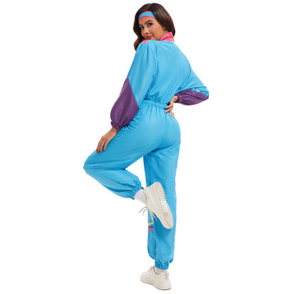 Halloween stage European and American 80s and 90s retro sportswear vitality dance sports aerobics ski wear