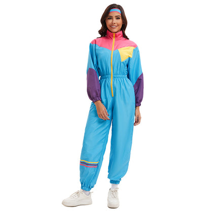 Halloween stage European and American 80s and 90s retro sportswear vitality dance sports aerobics ski wear