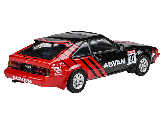 1984 Toyota Celica Supra #37 "ADVAN" Black and Red 1/64 Diecast Model Car by Paragon Models-1