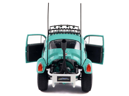 1976 Volkswagen Beetle Baja Miami Green with Pink Graphics 1/18 Diecast Model Car by Solido-0