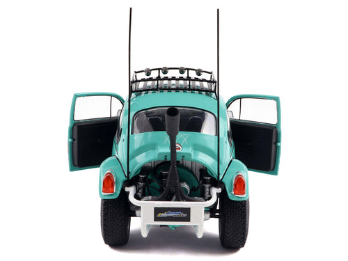 1976 Volkswagen Beetle Baja Miami Green with Pink Graphics 1/18 Diecast Model Car by Solido-0