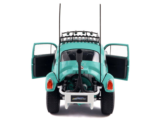 1976 Volkswagen Beetle Baja Miami Green with Pink Graphics 1/18 Diecast Model Car by Solido-0