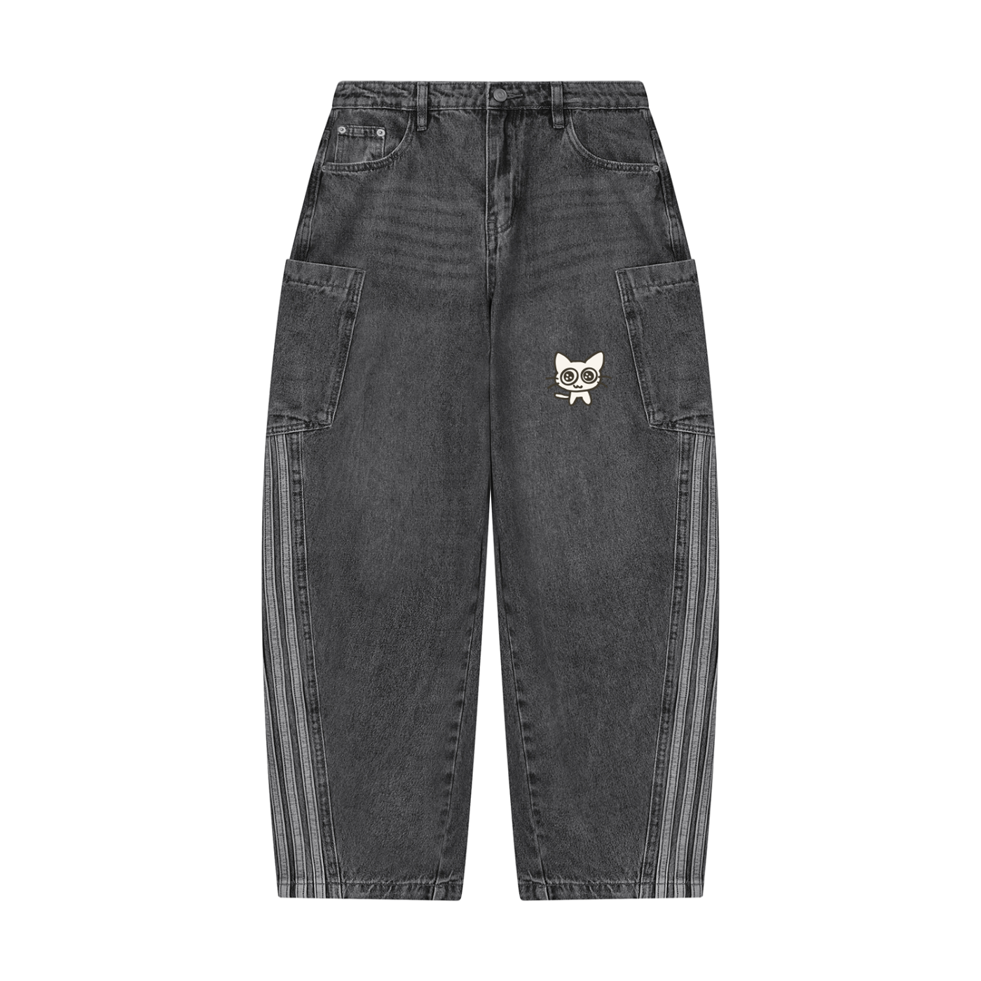 Women's Vintage Wash Barrel Leg Jeans