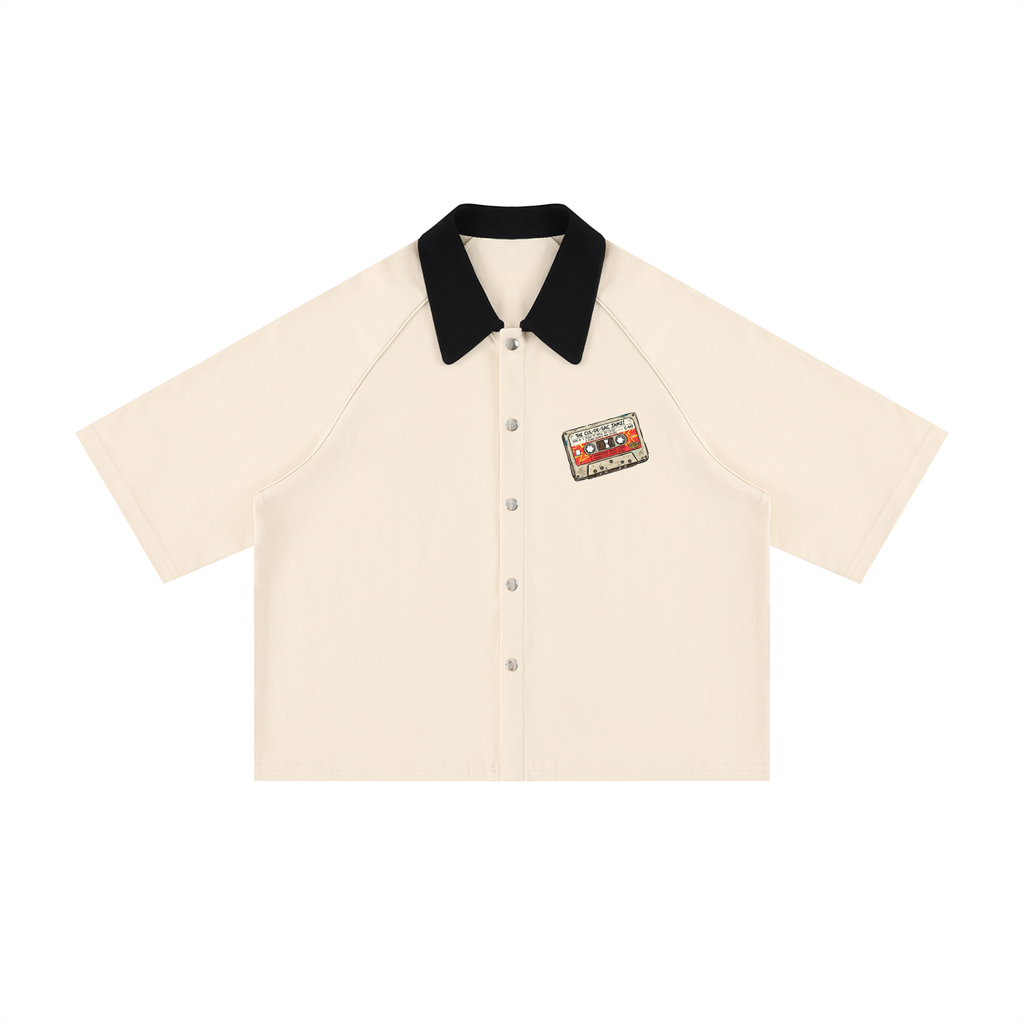 Unisex Color Block Boxy Short Sleeve Shirt