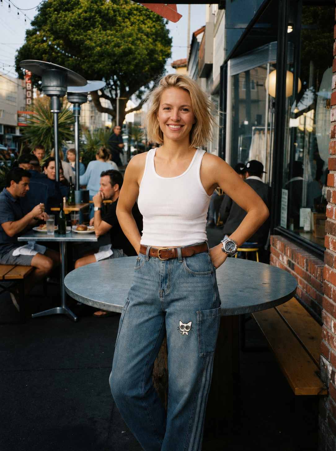 Women's Vintage Wash Barrel Leg Jeans