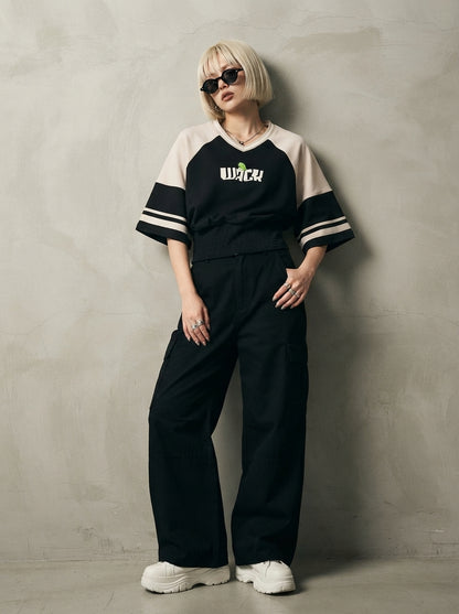 Women's Color Block Ruched T-Shirt